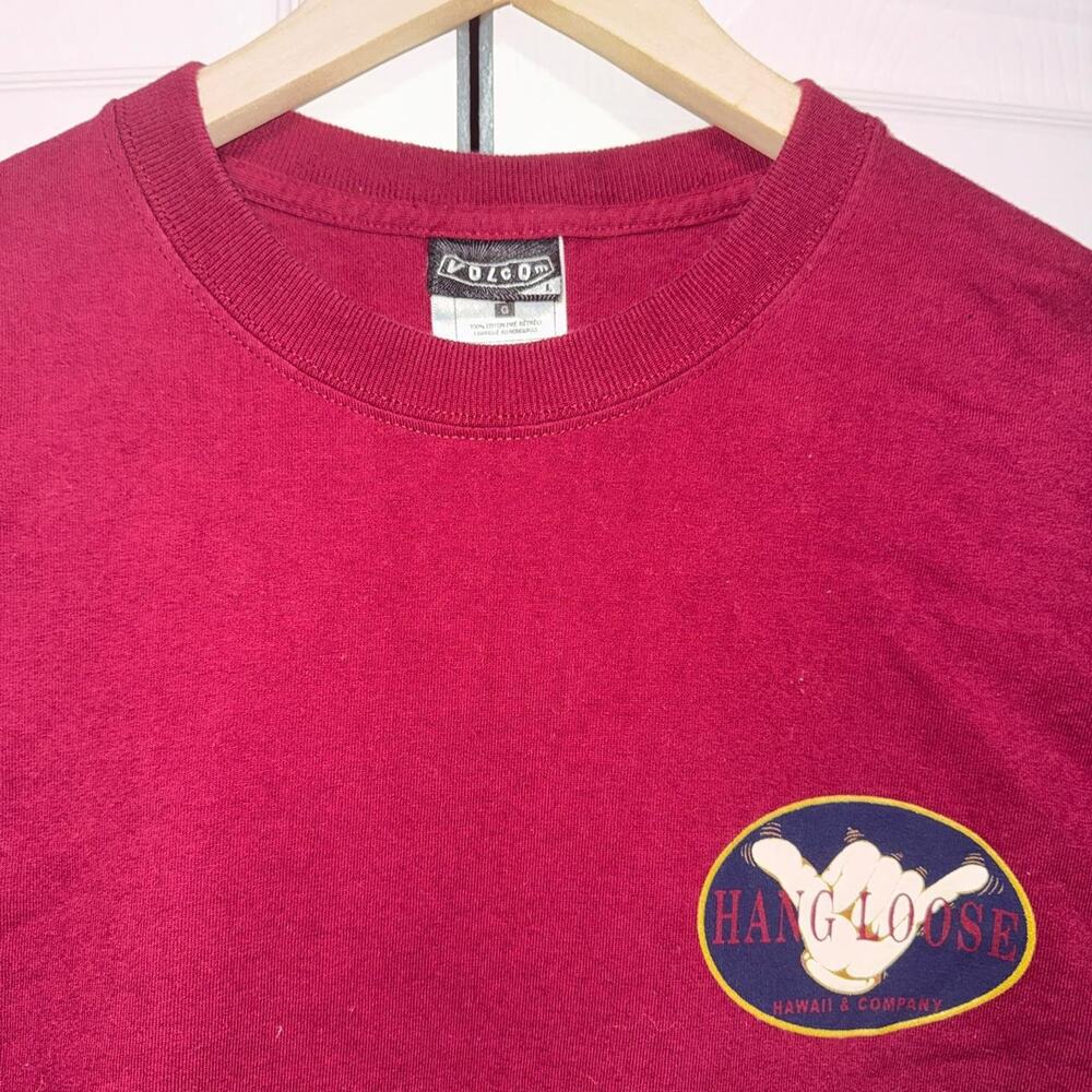 Vintage 1990s volcom surf skate hang loose hawaii tee shirt size large